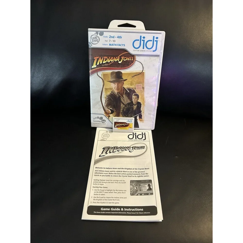 LeapFrog Didj Indiana Jones Custom‎ Learning Video Game(MATH AGE 7 TO 10)